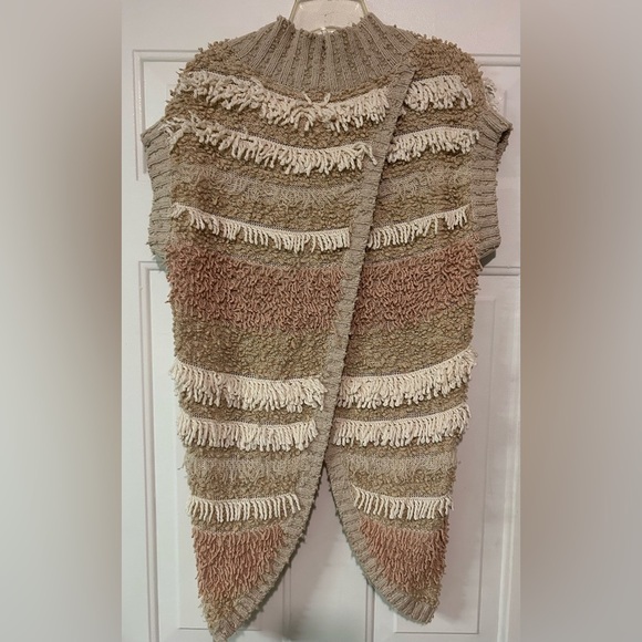 Anthropologie Moth Womens XS/S Boho Shaggy Open Front‎ Hippie Cardigan Sweater - Picture 3 of 10